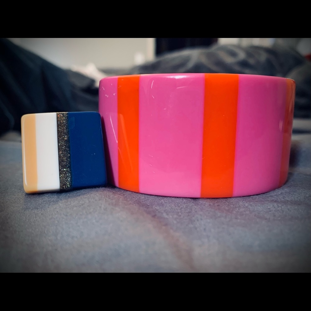Authentic Kate Spade bangle and ring.